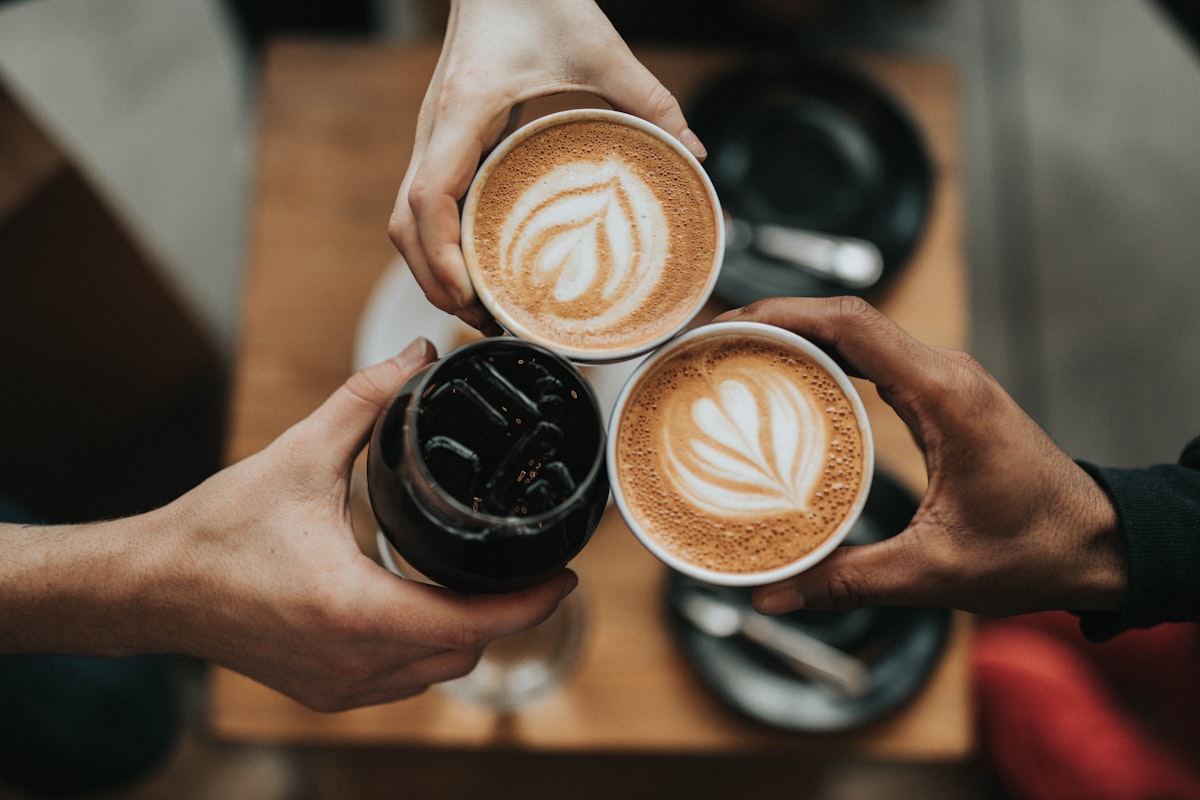 Handcrafted coffee served at Merchant of Venice on Loseby Lane, a popular stop near Highcross Leicester
