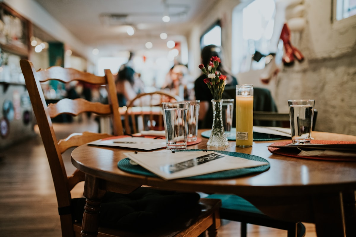 Cosy, intimate restaurant interior at Merchant of Venice, tucked into Leicester's historic Lanes quarter on Loseby Lane