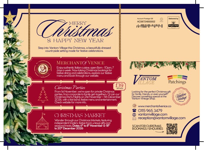 Christmas Menu at Merchant of Venice Italian Restaurant